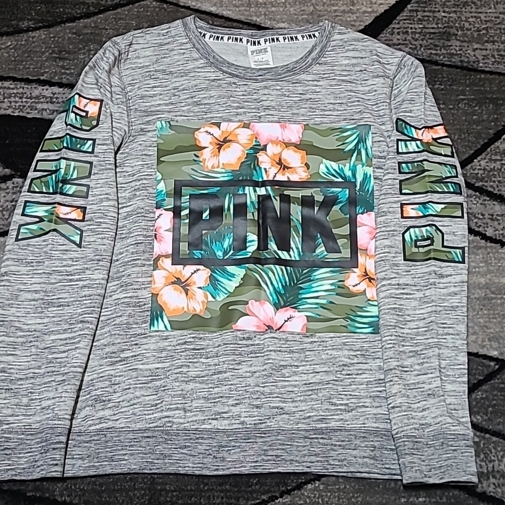 NWOT VS PINK 2015 Tropical Floral Cew Sweatshirt PRICE FIRM